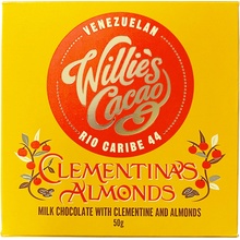 Willie's Cacao 44% mléčná čokoláda s mandarinkou a mandlemi 50 g