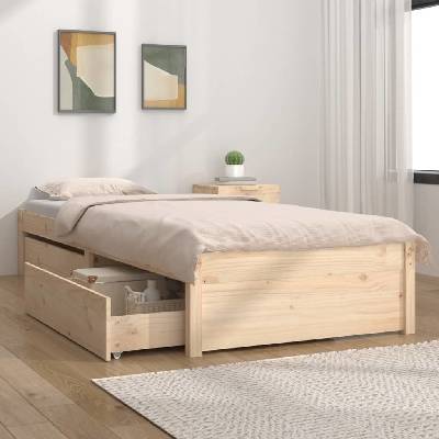vidaXL 3103453 Rám postele se zásuvkami Small Single