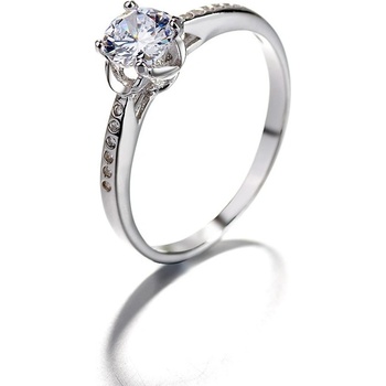 DELIS Пръстен от сребро 925, jw1376, елегантен дизайн с камък, с родиево покритие (jw1376)