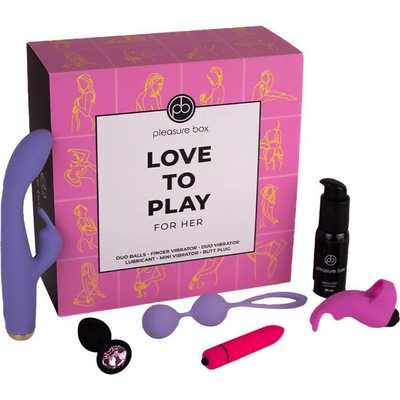 Dream Toys Dárková sada pro ženy LOVE TO PLAY Pleasure Box růžová