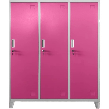 Carmen Метален шкаф Carmen CR-1604-3 JZ - сив / розов (3580175)