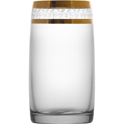 Crystalite Bohemia Bohemia Crystal Ideal poháre na vodu a nealkoholické nápoje so zlatým dekorom sada 6 x 250 ml