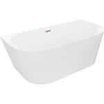 Mexen Oval Slim самостоятелна вана за стена 170 x 80 см, бяла, четкан меден (52661708000-65)
