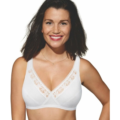 AVA Súpr 2 podprseniek s výšivkou Coeur Croisé Playtex bez kostíc biela