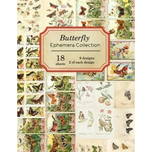 Butterfly Ephemera Collection: 18 sheets - 9 designs - 2 of each design | Ilopa Journals (ISBN: 9781689125062)