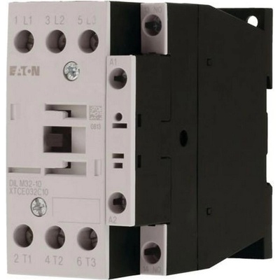 Eaton Контактор EATON DILM32-10(230V50HZ, 240V60HZ), 277260 - 3 полюса, 380 V 400 V 15 kW, 1 N/O, 230 V 50 Hz, 240 V 60 Hz, AC работа, Винтови клеми (277260)