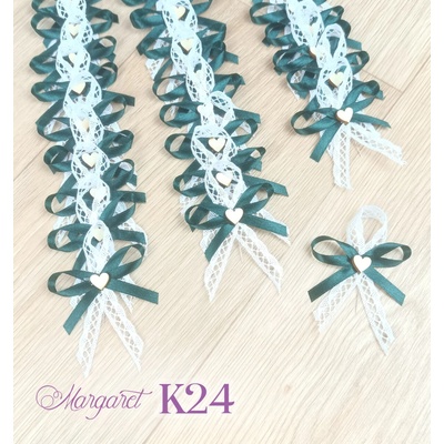 Krajkové svatební vývazky K24 (Bottle Green) – Sleviste.cz