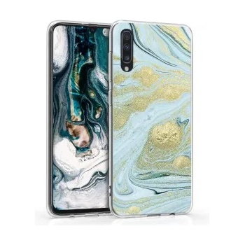 Image 1 of kwmobile Прозрачен калъф за Samsung Galaxy A70 - златист