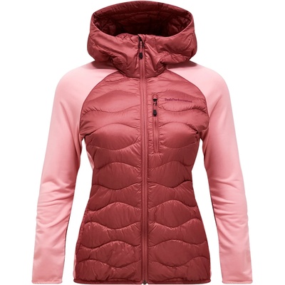 Peak Performance Дамско пухено яке Peak Performance Women's Helium Down Hybrid Hood Down jacket - Wild Rouge (104-4160-1113)