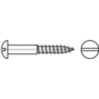 TOOLCRAFT TO-5446806 polkruhové skrutky do dreva 3.5 mm 16 mm drážka DIN 96 mosaz 200 ks