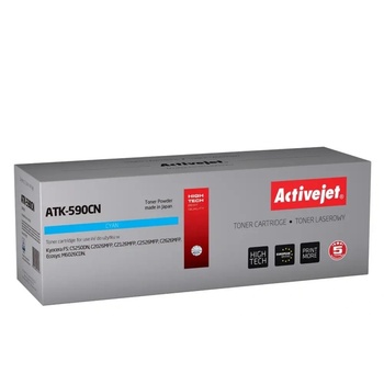 Compatible Тонер Activejet ATK-590CN (заместител за Kyocera TK-590C, Supreme, 5000 страници, циан) (ATK-590CN)