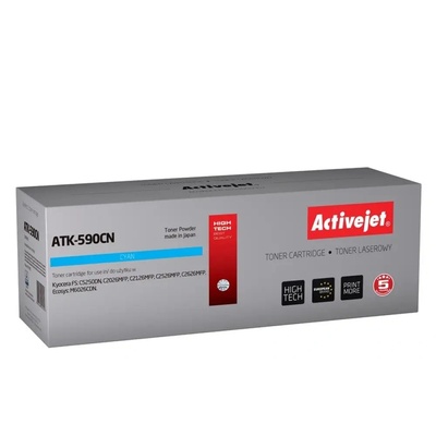 Compatible Тонер Activejet ATK-590CN (заместител за Kyocera TK-590C, Supreme, 5000 страници, циан) (ATK-590CN)
