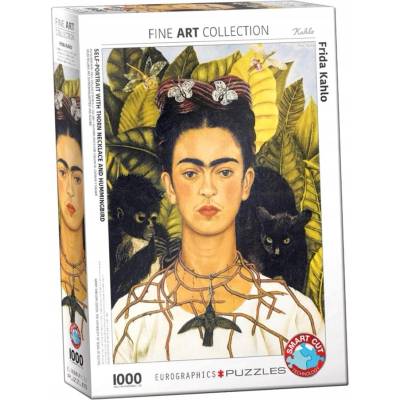KS Games Frida Kahlo Autoportrét s trnovým náhrdelníkem a kolibříkem 1000 dílků