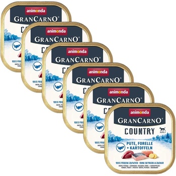 Animonda GranCarno Country Adult - пуйка и пъстърва 6 x 150 г