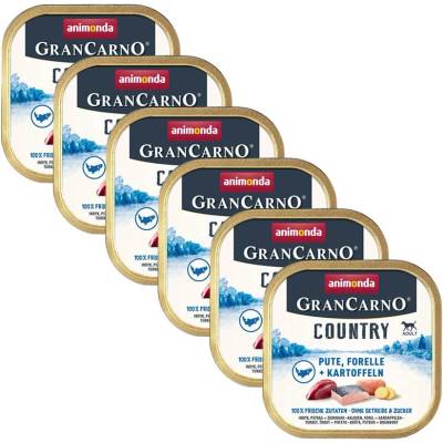 Animonda GranCarno Country Adult - пуйка и пъстърва 6 x 150 г