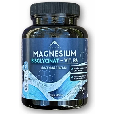 Hrotlife Magnézium bisglycinát + Vitamín B6 hořčík 90 kapslí