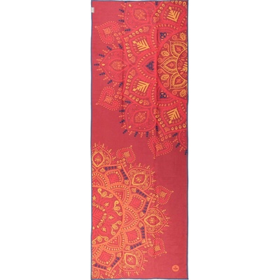 Bodhi Jóga ručník GRIP² Mandala červený 183 x 61 cm