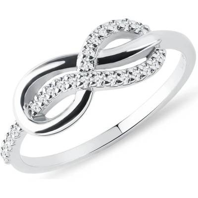 Klenota diamantový prsteň Infinity z bieleho zlata k0528012