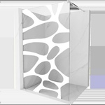 Mexen Kioto Душ кабина Walk-in 80 x 200 см, бяла вълна 8 мм, хром - 800-080-101-01-97 (800-080-101-01-97)