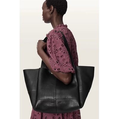 AllSaints шопинг чанта дамска от кожа ROSALIE (W713XD)
