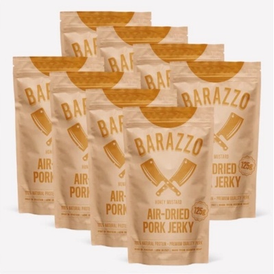 Barazzo Jerky Pork Honey Mustard 8 x 125 g