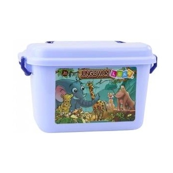 LeanToys Set of Figurines Home Wild Animals Plants Chest 58 pcs