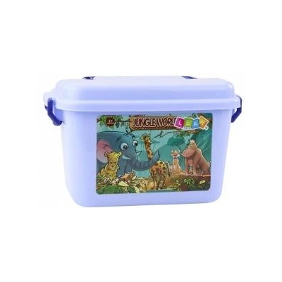 LeanToys Set of Figurines Home Wild Animals Plants Chest 58 pcs