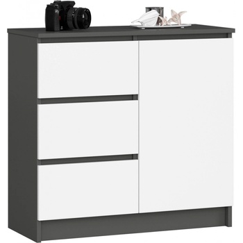 Ak furniture Jerry K 80 cm 1 dveře 3 zásuvky