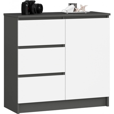 Ak furniture Jerry K 80 cm 1 dveře 3 zásuvky – Zboží Mobilmania