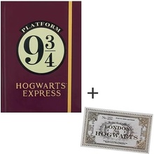 Cinereplicas Zápisník se záložkou Harry Potter Nástupiště 9 a 3/4 A5