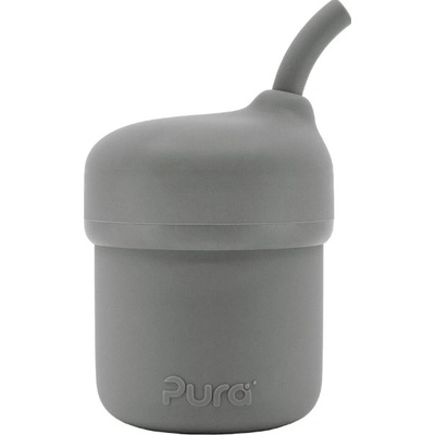 Pura silikon pohárik so slamkou my my slate 150 ml