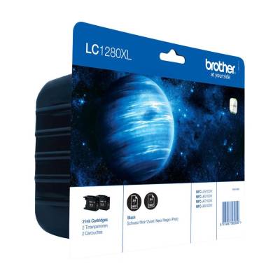 Brother LC1280XLBKBP2 глава и патрон за мастиленоструен принтер 2 броя Оригинал Черен (LC1280XLBKBP2) (LC1280XLBKBP2)