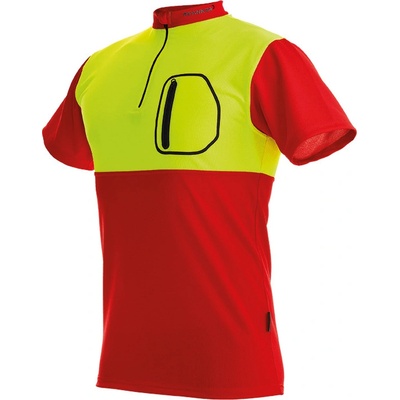 Pfanner Schutzbekleidung triko s krátkým rukávem ZIPP NECK červené