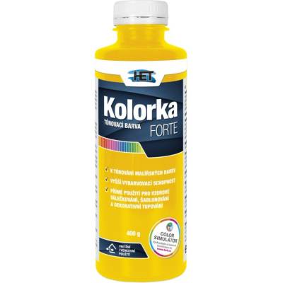 HET KOLORKA FORTE Tónovacia farba do interiérových farieb 0766 marhuľová, 0,1 kg