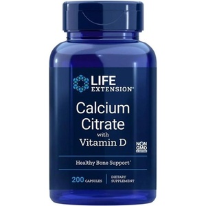 Life Extension Calcium Citrate with Vitamin D3, 200 капсули, Life Extension (01963 LE)
