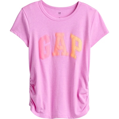 GAP Logo Side Ruched Tee rúžová