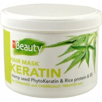 Image 1 of MM Beauty Ревитализираща маска за увредена коса с фитокератин от коноп и оризов протеин 500мл