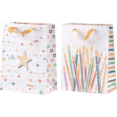 Dárková taška 180×230 mm – párty motivy, mix barev