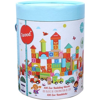 iWood kostky Zoo 100 prvků