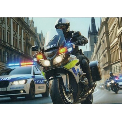 Pohlednice Policie motorka