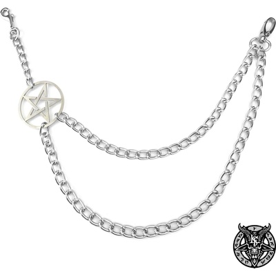 Leather & steel fashion верижка за панталон big pentagram - lsf6 11