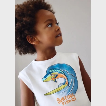 MAYORAL Потник презрамки Бял цвят риба и сърф за мини момче Mayoral