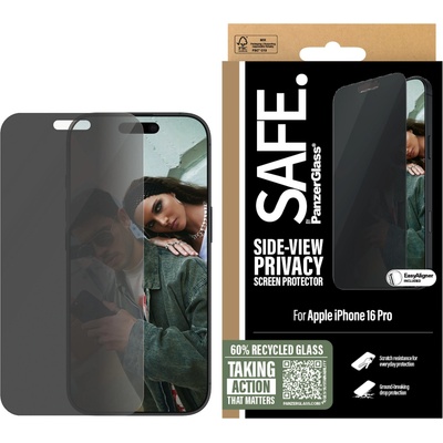 Panzer Стъклен протектор SAFE за iPhone 16 Pro, Privacy, Ultra-Wide Fit