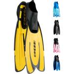 CRESSI Agua Fins Swimming Fins - Adjustable Foot Section for Diving - Ergonomic Short Fins Adults & Children - Durable Fin Material - Yellow - 45/46 - CA206343 (CA206343)