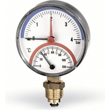 WATTS Termomanometr průměr 80 mm, 0-4 bar, 0-120 °C - radiální, 1/2''
