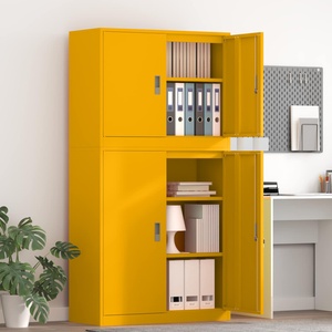vidaXL Шкаф за съхранение 2 бр. Горчично жълто 90 x 40 x 175 см (3438720)