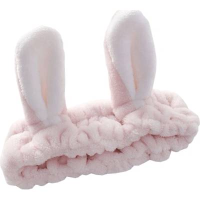 Kozmetická čelenka s ružovými králičími ušami