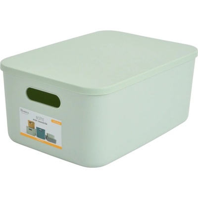 Homéa Светлозелена пластмасова кутия за съхранение с капак 35, 5x25, 5x16 cm - Homéa (6RAN841VC)