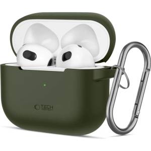 Tech-protect силиконов кукичка Apple AirPods 3 маслиненозелен (5906302375110)