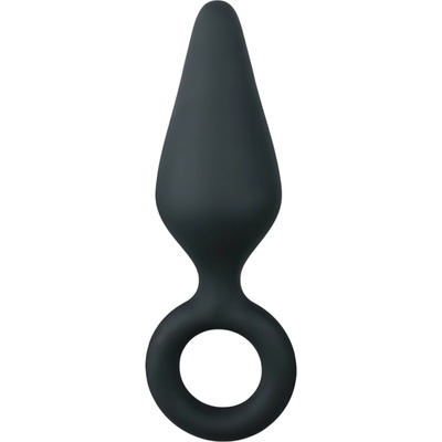 EasyToys Pointy Plug - пръстеновиден анален плъг - среден (черен)